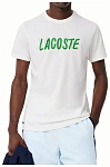 (EU) Футболка мужская Lacoste с принтом Ultra Dry, Белая (XL)