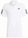 (EU) Поло мужское Adidas Club с тремя полосками KUE81, Белое (M)