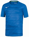 (EU) Футболка мужская Mizuno Chiba, Королевский Голубой (L)