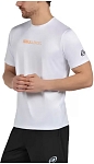 (EU) Футболка унисекс Bullpadel Coledil с быстросохнущей тканью, рефлективными деталями, Белая (S)