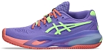 Кроссовки для падела женские Asics GEL-RESOLUTION X PADEL (W), Фиолетовый/Салатовый (р. 40,5)