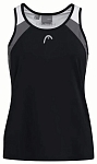 (EU) Топ для девочек Head Club 22 Tank Top BK 816411 Юниор, Чёрная (рост 152 см)