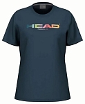 (EU) Футболка женская Head Rainbow, Синяя (M)
