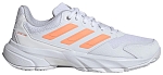 Кроссовки женские Adidas Courtjam Control 3, Кристально-Белый/Оранжевый (р. EUR 38)