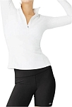 (CN) Лонгслив женский Alo Yoga Alosoft 1/2 Zip Rapid Pullover, Белый (S)