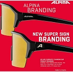 Очки солнцезащитные Alpina Ram Hr Q-Lite V Black Matt/Varioflex Silver Mirror, Черный Матовый/Бронзовый