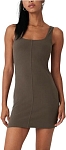 (CN) Платье-комбинация женское Alo Yoga Crew Neck Moderate Short Slip, Зелёное (S)