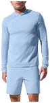 (CN) Лонгслив женский Alo Yoga Conquer Reform Long Sleeve With Hood с капюшоном, Синий (L)