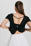 Футболка женская SURE 1ATSPP_5128_999 с открытой спиной, Черная (L)