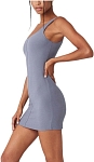 (CN) Платье-комбинация женское Alo Yoga Crew Neck Moderate Short Slip, Серое (XS)