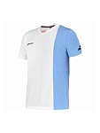 (EU) Футболка мужская Babolat Play Crew Neck, Белая;Голубой (S)