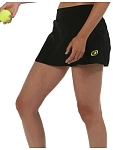 (EU) Юбка женская Bullpadel Elicio с карманами, со встроенными шортами, Чёрная (2XL)