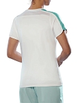 Футболка женская Mizuno Frontier Tee W, Белая/Бирюзовая (XS)