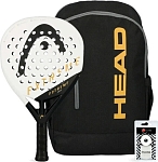 Набор ракетка Head Extreme Edge White + Сумка Head Edge Backpack + Овергрип Shockout + Защитная лента