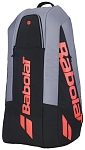 Чехол для ракеток Babolat Pure Strike, на 6 ракеток, Белый/Чёрный/Оранжевый