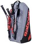 Сумка Babolat для тенниса Pure Strike Carbon Grey x6 2025, Серая/Коралловая