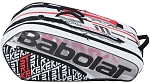 Чехол для ракеток Babolat Pure Strike, на 12 ракеток, Белый/Чёрный/Оранжевый