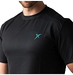 (EU) Футболка мужская Sanz Performance Drop Shot, Чёрная (XL)