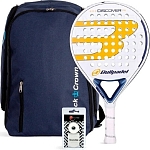 Набор ракетка Bullpadel Discover CTR + Сумка Black Crown Navy + Овергрип Shockout + Защитная лента