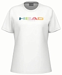 (EU) Футболка женская Head Rainbow, Белая (M)