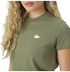 (EU) Футболка женская Lacoste Core Performance TF9246, Зелёная (XL)