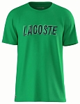 (EU) Футболка мужская Lacoste с принтом Ultra Dry, Зелёная (XL)