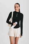 Лонгслив женский SURE 1/2 zip с охлаждающим эффектом, Черный (L)