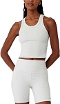 (CN) Топ Alo Yoga Goddess Ribbed Go-To Tank, Белый (S)