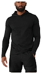 (CN) Лонгслив женский Alo Yoga Conquer Reform Long Sleeve With Hood с капюшоном, Чёрный (XL)