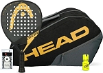 Набор ракетка Head Concord 2025 + Сумка Padelbag Head Edge + Овергрип Shockout + Защитная лента + Банка геля Bullpadel Dry