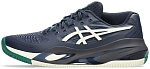 Кроссовки мужские Asics GEL-RESOLUTION X CLAY, Темно-синий/Белый/Зеленый, для грунтового корта (р. 46,5)