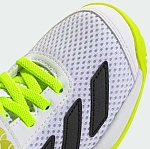 Кроссовки для мальчиков Adidas Courtflash Hook-and-Loop, Белые/Черные/Салатовые, с липучкой (р. 27,5)