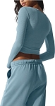 (CN) Футболка женская Alo Yoga 191677142404, Голубая (M)