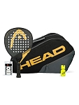 Набор ракетка Head Concord 2025 + Сумка Padelbag Head Edge + Овергрип Shockout + Защитная лента + Банка геля Bullpadel Dry