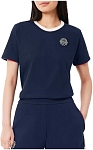 (EU) Футболка женская Lacoste Heritage, Синяя (р. 38)