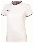 (EU) Футболка женская Mizuno Team, Белая/Синяя (L)