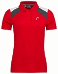 (EU) Поло мужское Head Club 22 Tech W 814421, Красное (XXXL)