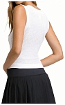 (EU) Майка женская Wilson Pro бесшовная без рукавов, Белая (XL)