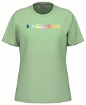 (EU) Футболка женская Head Rainbow, Зелёная (M)