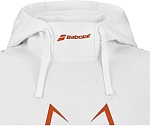 (EU) Свитшот женский Babolat Hood Sweat Juan Lebrón, Белый (XL)