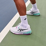 Кроссовки унисекс Asics Gel-Resolution X Clay, Белые/Чёрные, для грунтового корта (р. 28,5)