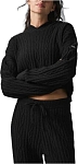 (CN) Лонгслив Alo Yoga Knitwear Women's Mixed Gray/Athletic Heather Grey, Чёрный (S)