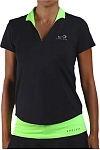 (EU) Поло женское Endless Onyx Sleeves Polo, Чёрное (XS)
