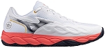 Кроссовки мужские Mizuno Wave Enforce Court AC, Белые/Чёрные/Оранжевые, теннисные (р. 45)