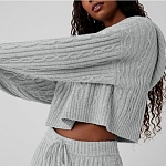 (CN) Лонгслив Alo Yoga Knitwear Women's Mixed Gray/Athletic Heather Grey, Серый (M)