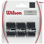 Овергрип Wilson PRO OVERGRIP SENSATION, Чёрный (3 шт)