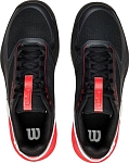 (EU) Кроссовки мужские Wilson Rush Pro 5 Padel Black/Red Wrs338750, Чёрные (р. 46 2/3)