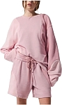 (CN) Свитшот унисекс Alo Yoga Make Waves Crew Neck Pullover, Розовый (S MEN/M WOMEN)