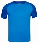 (EU) Футболка для мальчиков Babolat Play с круглым вырезом 3BP1011 1000, Синяя астра (S/M)