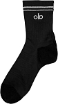(CN) Носки унисекс Alo Yoga UNISEX HALF CREW (1 пара), Чёрные (S)